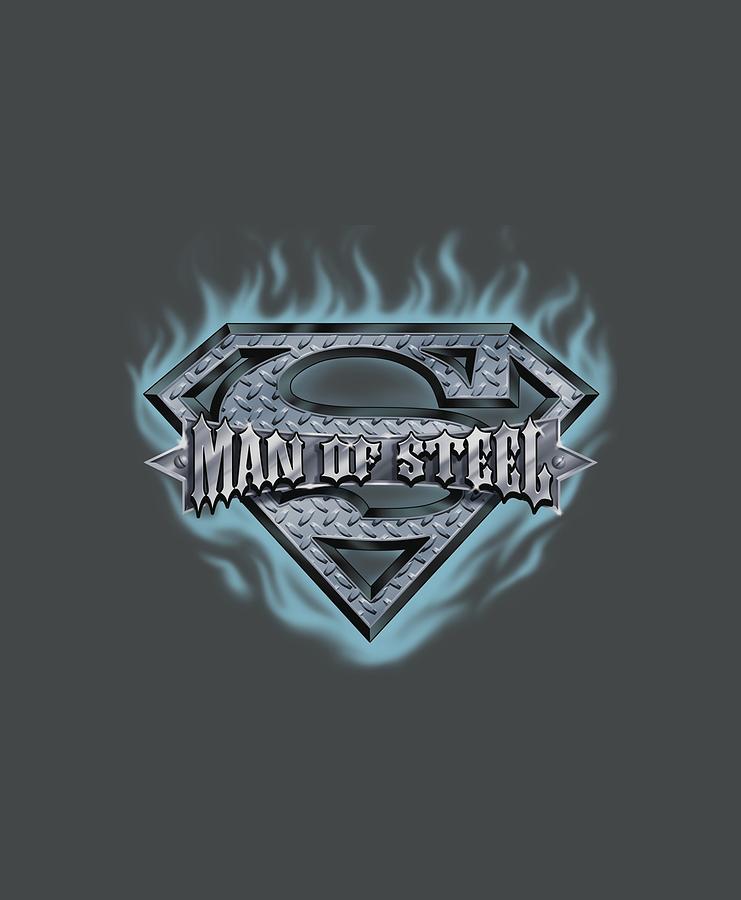 Superman Digital Art - Superman - Man Of Steel Shield by Brand A