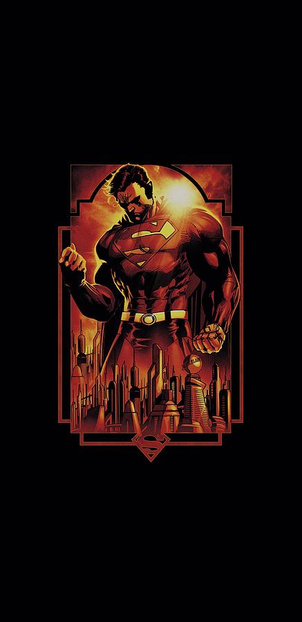 Man Of Steel Digital Art - Superman - Metropolis Deco by Brand A