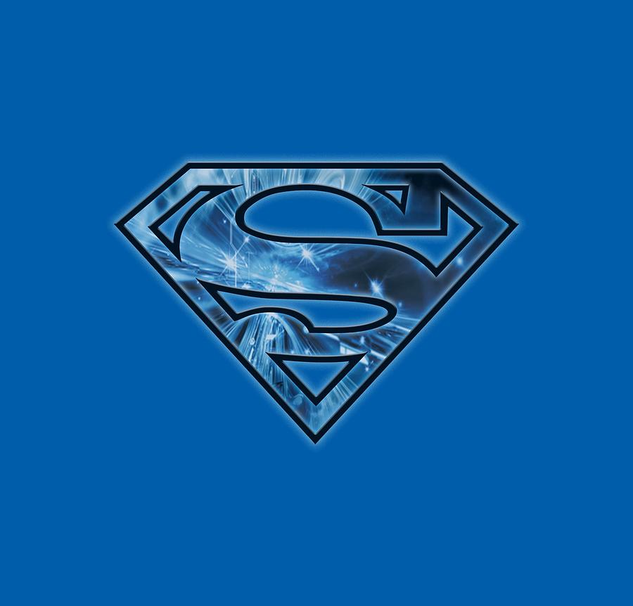 Man Of Steel Digital Art - Superman - On Ice Shield by Brand A