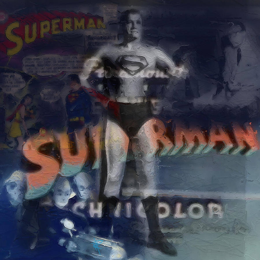 Superman Mixed Media by Russell Pierce