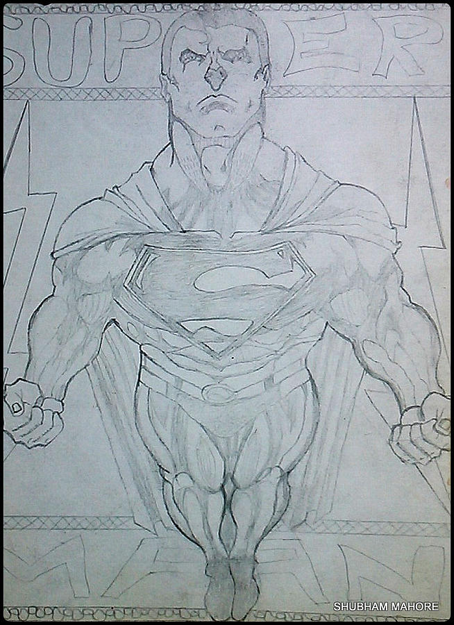 Superhero Drawing - Superman by Shubham Mahore