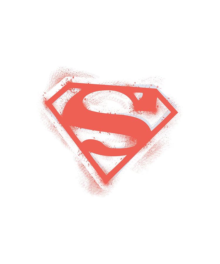 Man Of Steel Digital Art - Superman - Spray Paint Shield by Brand A