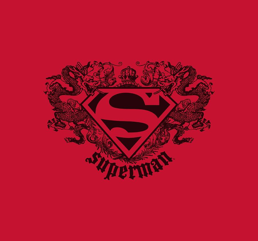 Man Of Steel Digital Art - Superman - Superman Dragon by Brand A