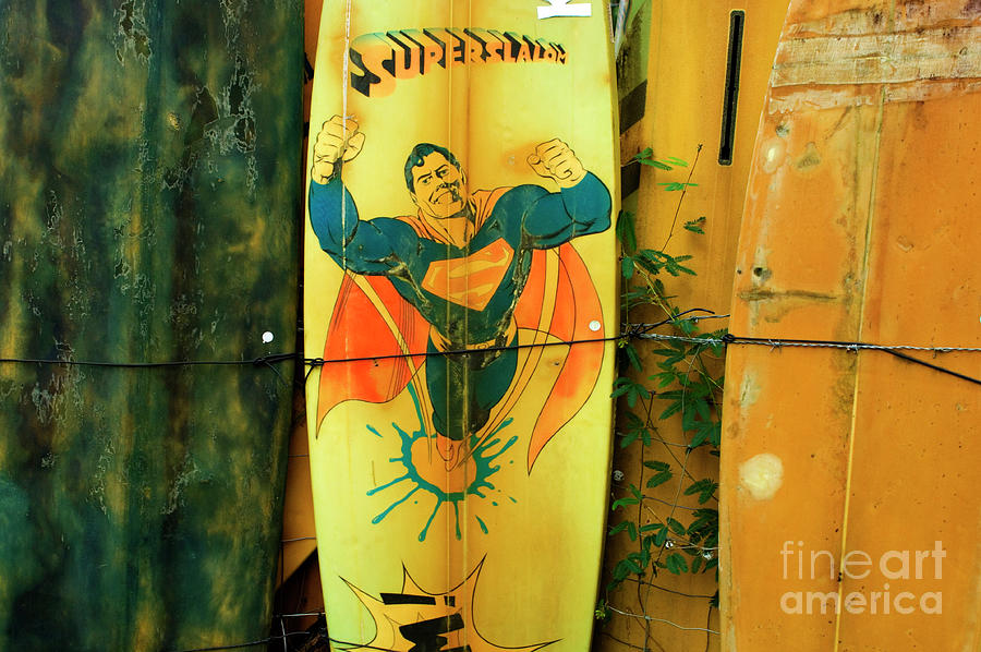 Superman Photograph - Superman Surfboard by Bob Christopher
