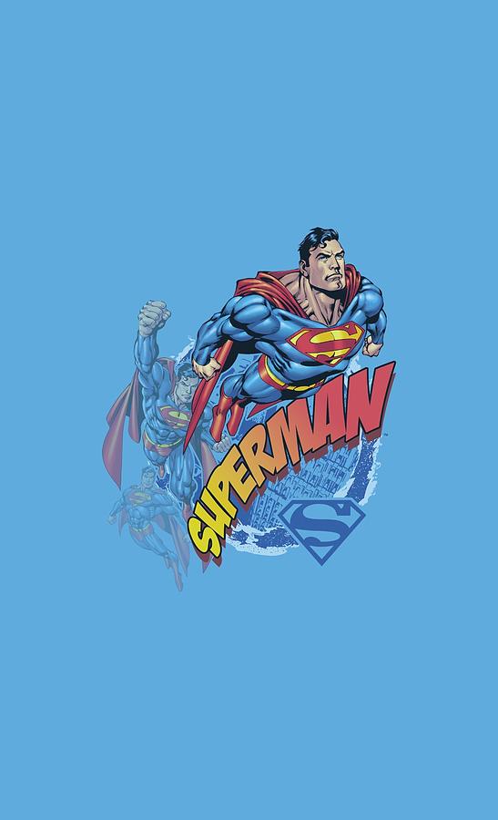 Man Of Steel Digital Art - Superman - Up Up And Away by Brand A