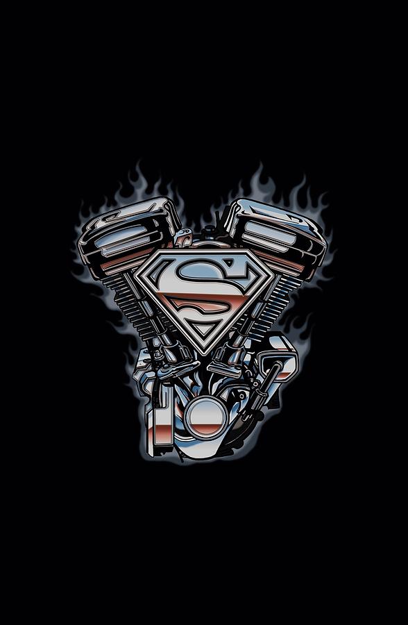 Man Of Steel Digital Art - Superman - V Twin Logo by Brand A