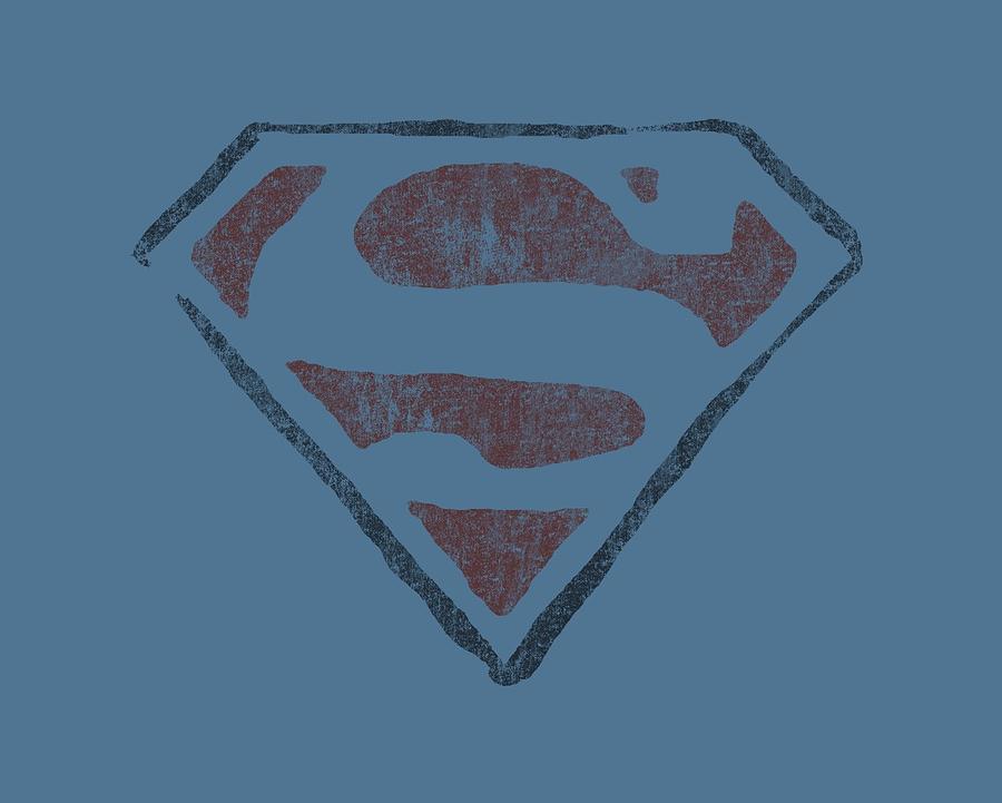 Superman Digital Art - Superman - Vintage S by Brand A Superman Digital Art - Superman - Vintage S by Brand A