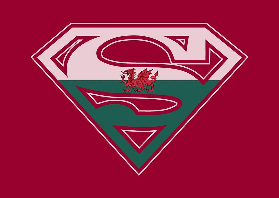 Man Of Steel Digital Art - Superman - Welsh Shield by Brand A