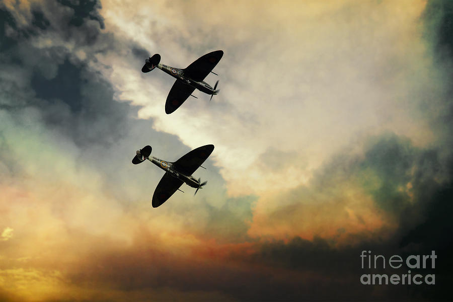Supermarine Spitfires  Digital Art by Airpower Art