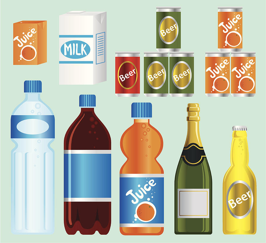 Supermarket— Beverage Series Drawing by Sorbetto
