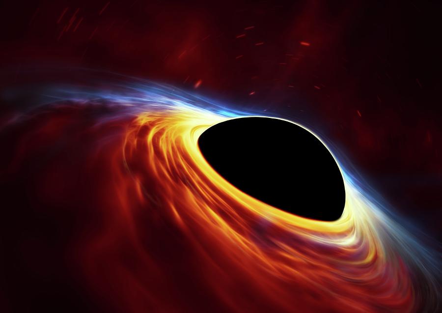 Supermassive Black Hole And Accretion Disc Photograph by Esa/hubble/m. Kornmesser/european Southern Observatory/science Photo Library