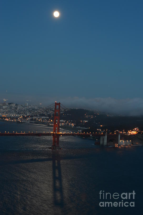 Supermoon over San Francisco Photograph by David Bearden