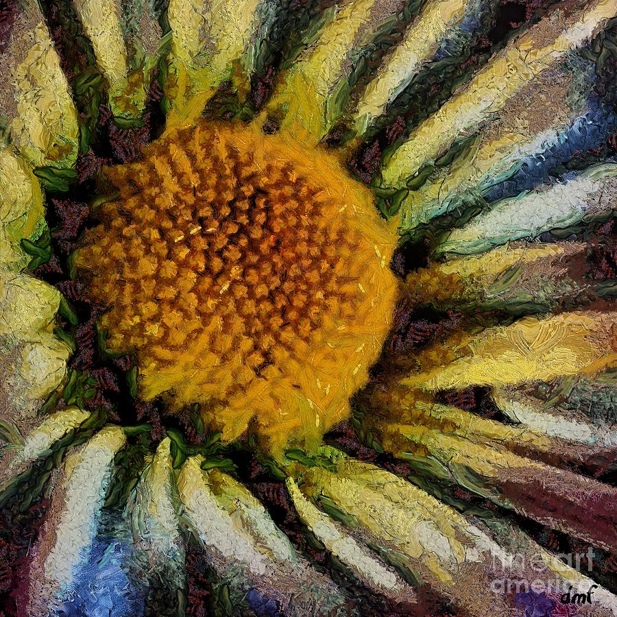 Sunflower Painting - Supernova by Dragica  Micki Fortuna