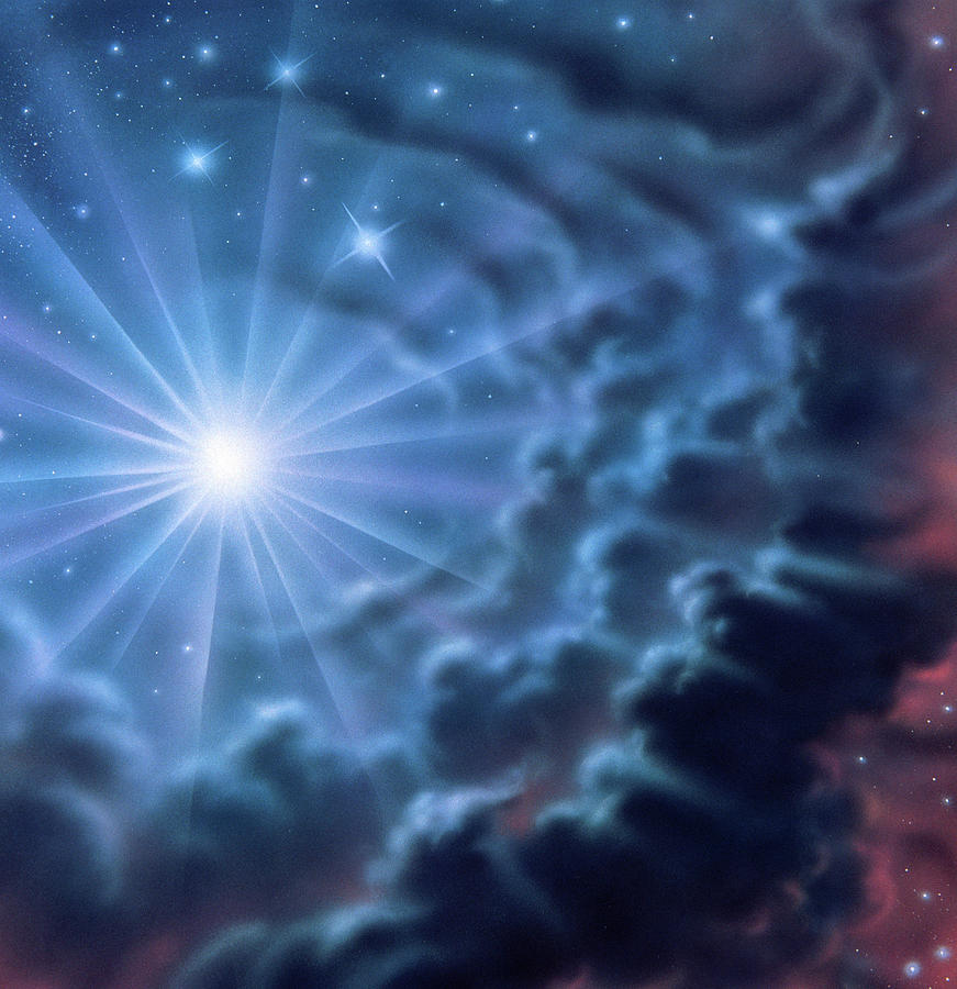 Space Photograph - Supernova Explosion by David A. Hardy/science Photo Library