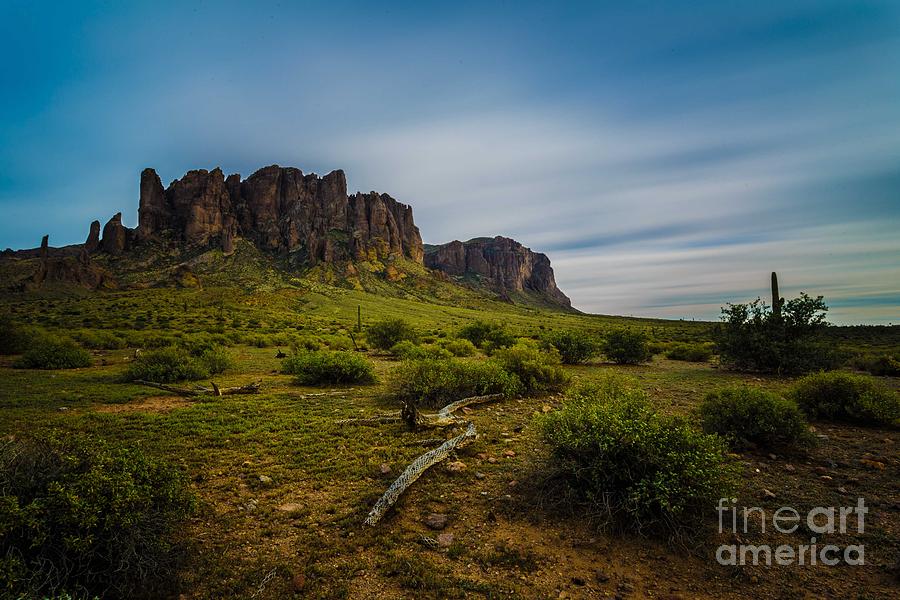 Mountain Photograph - Superstition In Motion by Bill Cantey