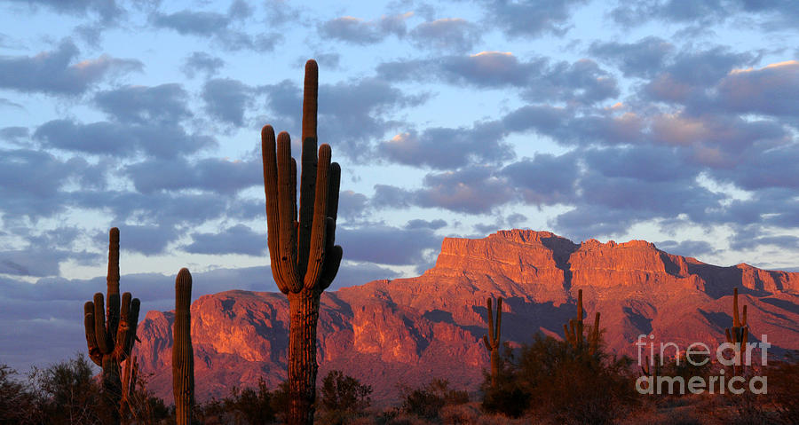 Superstition Mountain Shades of Sunset Photograph by Joanne West