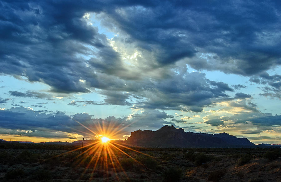 Superstition Mountain Sunrise Photograph by Tam Ryan