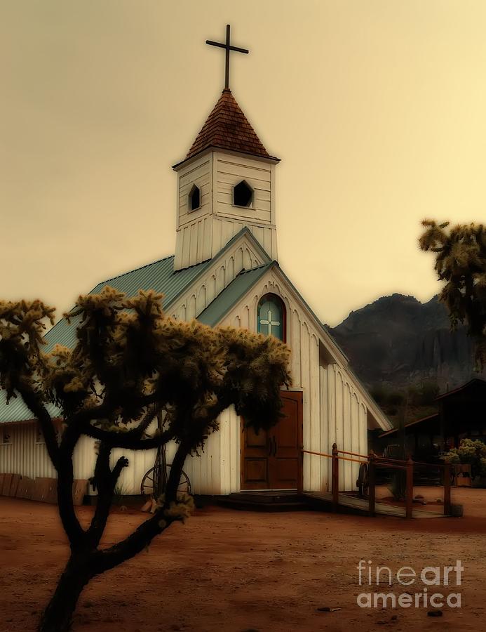 Superstition Mountains Church Photograph by Bibhash Chaudhuri