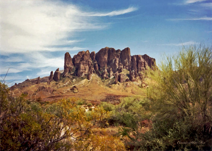 Superstition Mountains Photograph by Connie Fox
