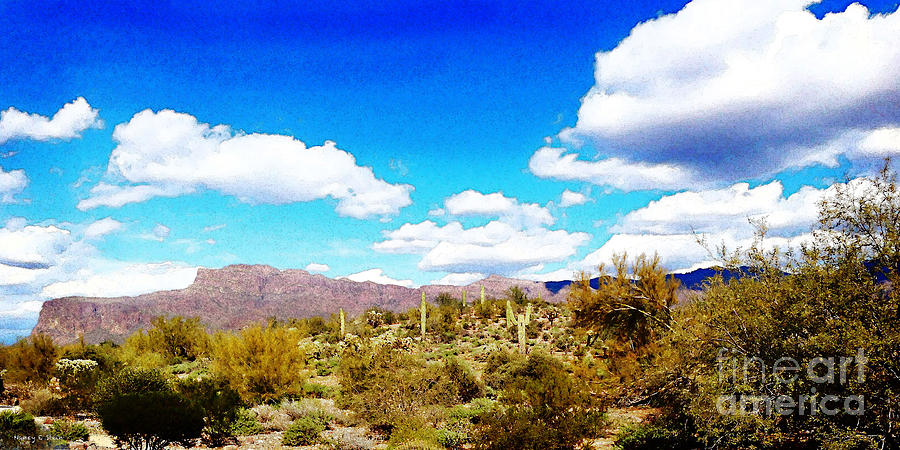 Landscape Photograph - Superstition Mountian by Nancy Stein