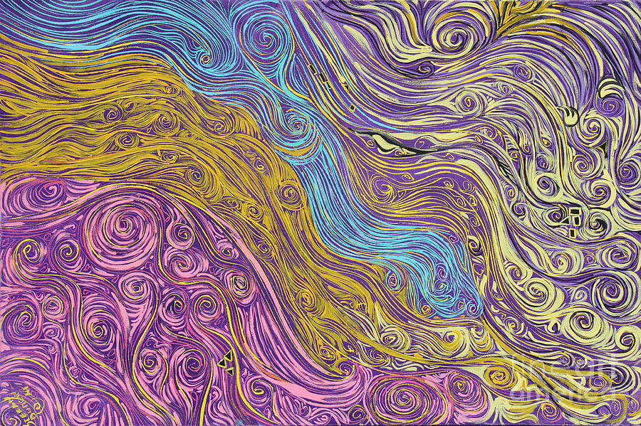 Superstring Aflowing Painting by Stefan Duncan