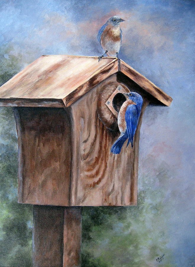 Nature Painting - Supervised Feeding by Mary McCullah