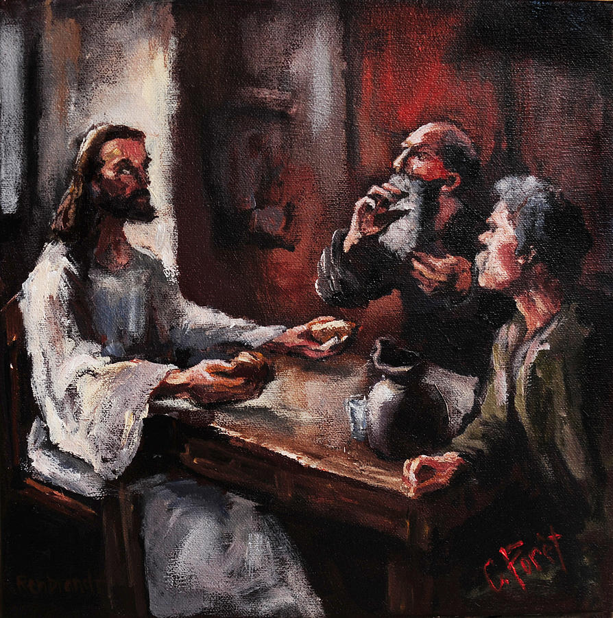 Supper at Emmaus Painting by Carole Foret