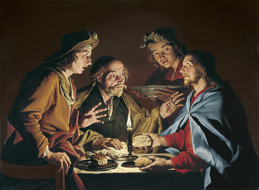 Supper at Emmaus Painting by Matthias Stom