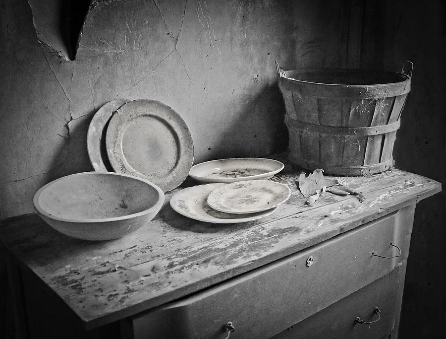 Old Dishes Photograph - Suppers Gone By 2 by EG Kight Old Dishes Photograph - Suppers Gone By 2 by EG Kight