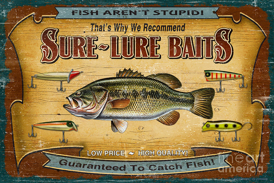 Sure Lure Baits Painting by JQ Licensing