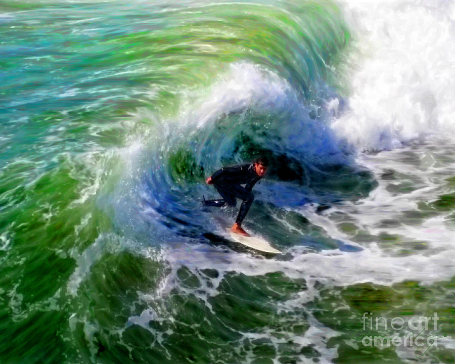 Surf 3 Off The Lip Mixed Media by Glenn McNary