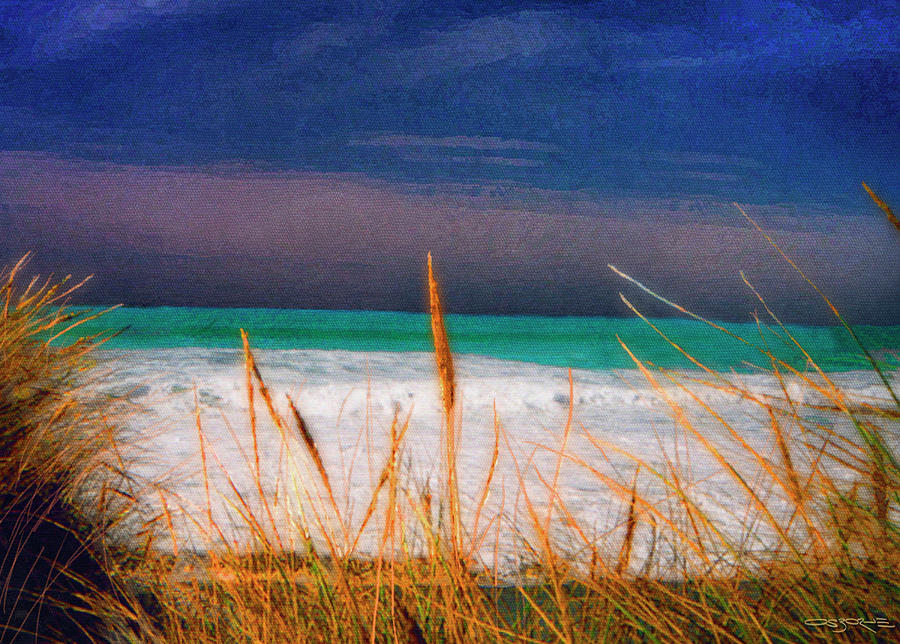 Surf and Grass Painting by Patrick J Osborne