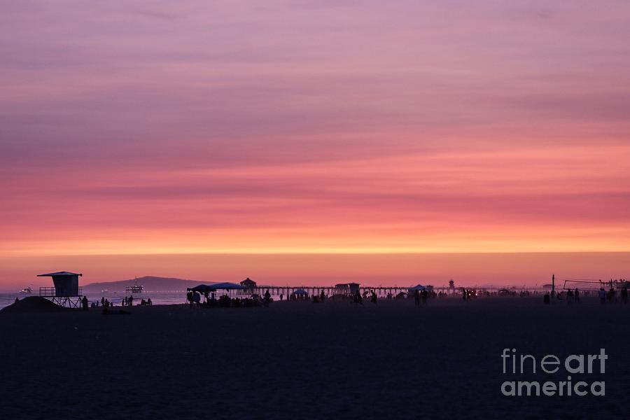 Huntington Beach Photograph - Surf City Sunset by Kevin Ashley