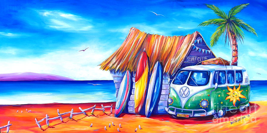 Surf Club Painting by Deb Broughton