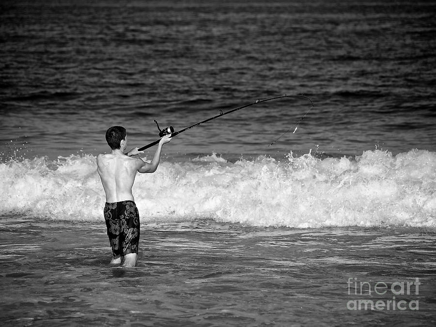 Surf Fishing Photograph by Mark Miller