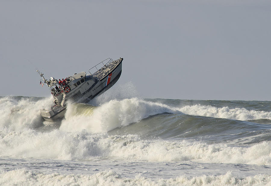 Surf Rescue Boat Photograph by Bob VonDrachek