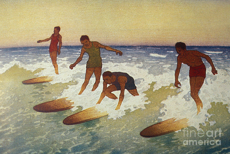 Surf-Riders Photograph by  Hawaiian Legacy Archive