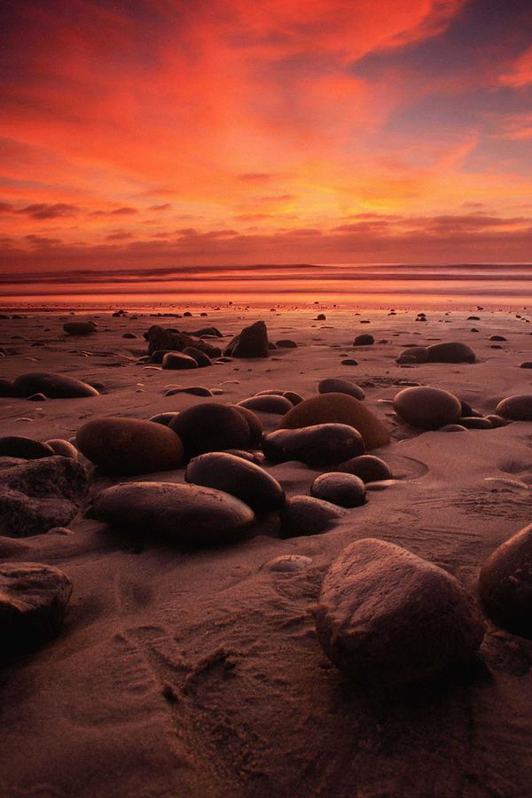 Sunset Photograph - Surf Rocks Sunset by Scott Cunningham