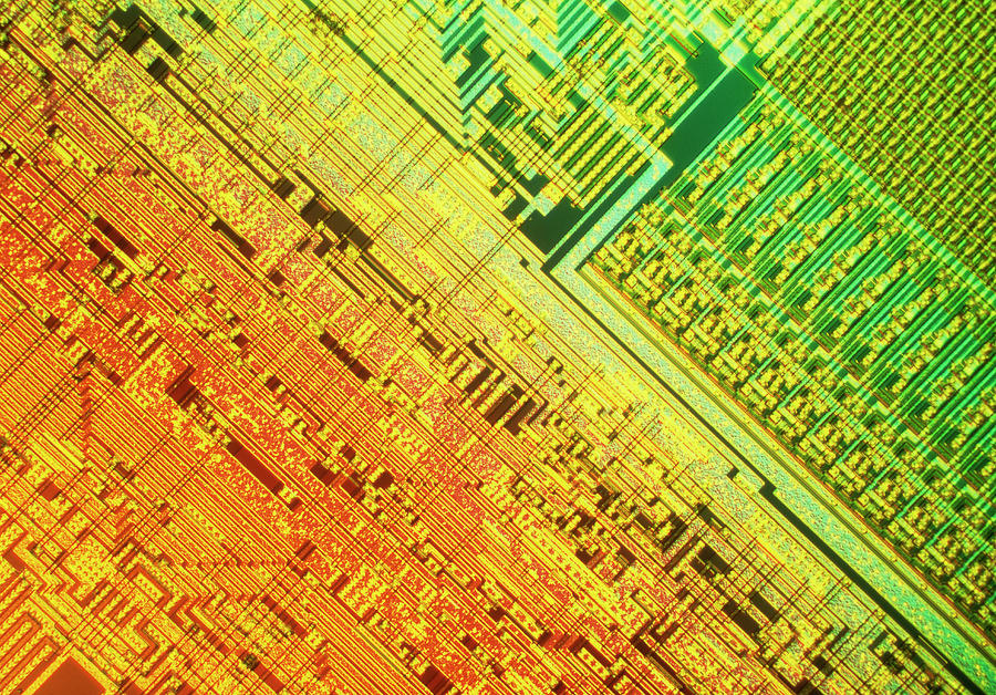Surface Of Microchip Photograph by Astrid & Hanns-frieder Michler/science Photo Library