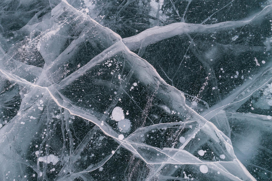 Surface Of Semi Frozen Lake Baikal Photograph By Nestor Rodan