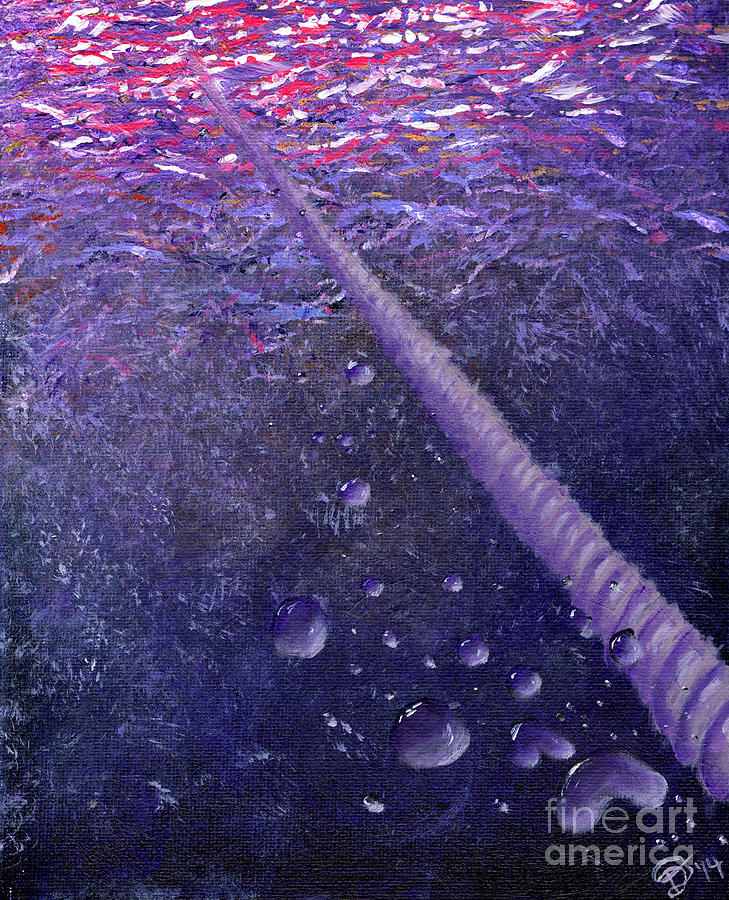 Surfacing in Purple Painting by Davend Dom