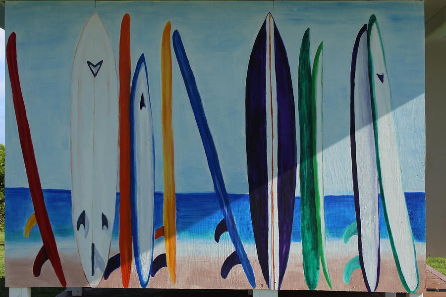 Nature Photograph - Surfboard Painting by Michael Kim