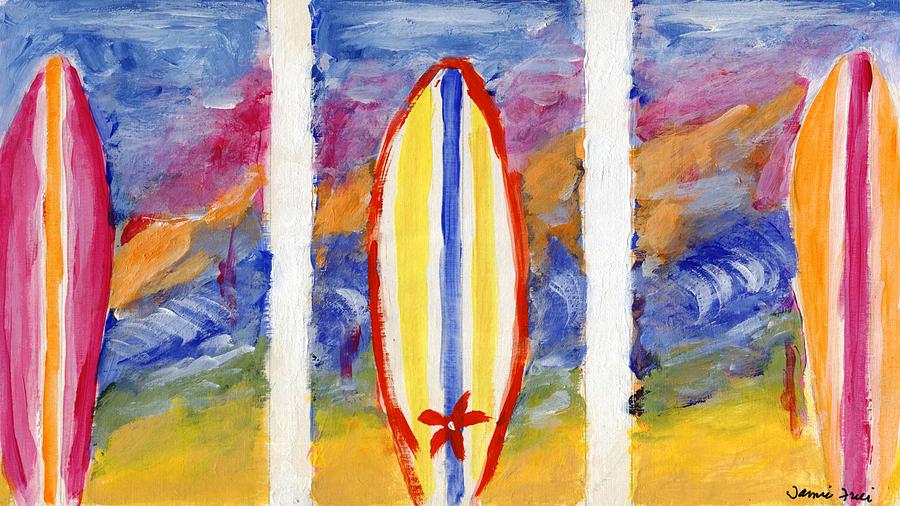 Surfboards 1 Painting by Jamie Frier