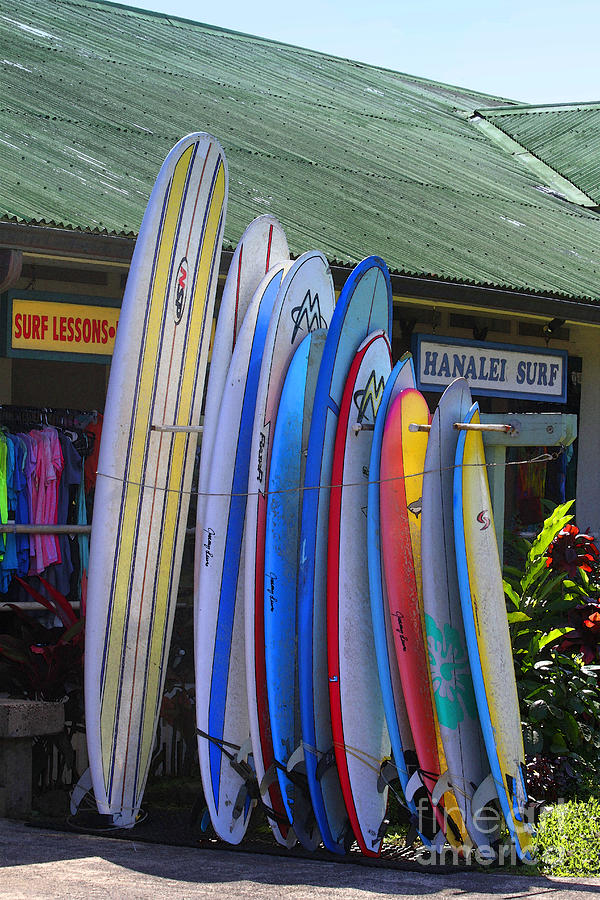 Hanalei Photograph - Surfboards at Hanalei Surf by Catherine Sherman