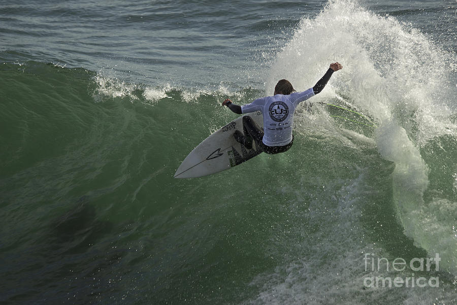 Surfer at Cold Water Classic Photograph by Morgan Wright