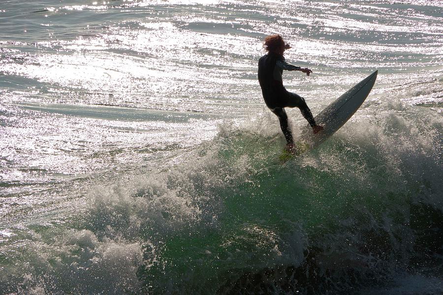Sports Photograph - Surfer At Laguna Beach by Peter Menzel