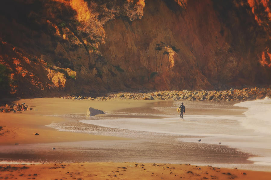 Surfer at Rockaway Beach Pacifica California  Photograph by Jennifer Rondinelli Reilly - Fine Art Photography