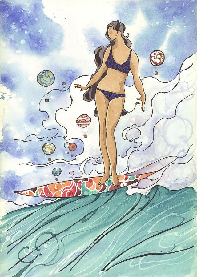 Beach Painting - Surfer Chic  by Harry Holiday