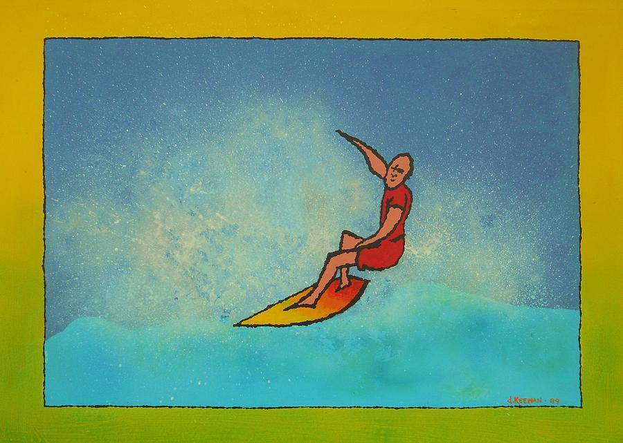 Sports Painting - Surfer by David Keenan