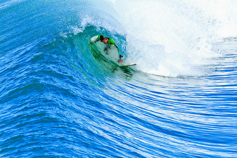 Surfer - In the Green Room Photograph by Ben Graham